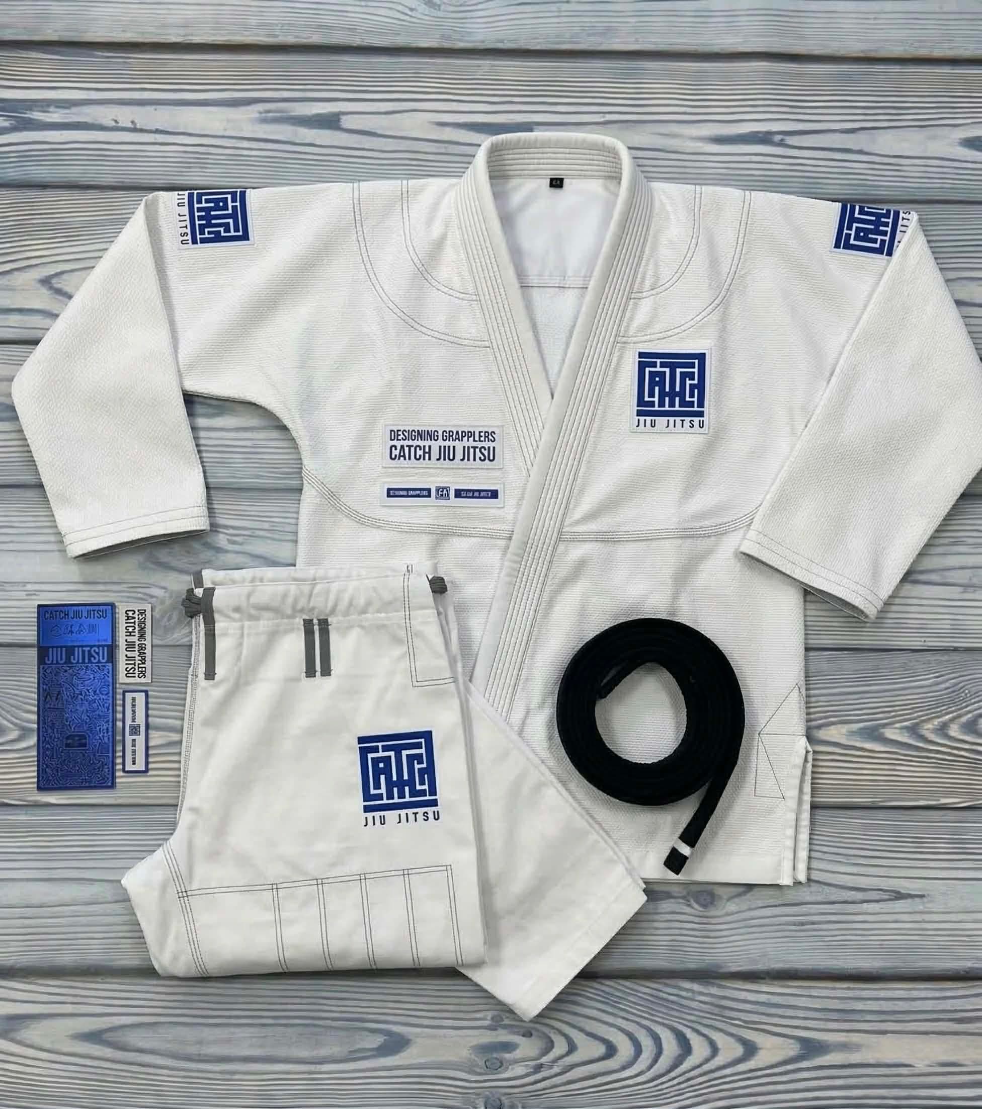 Catch BJJ Gi — White — white